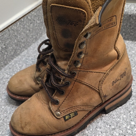 Men's Tan Leather Work Boots by - Picture 7 of 8